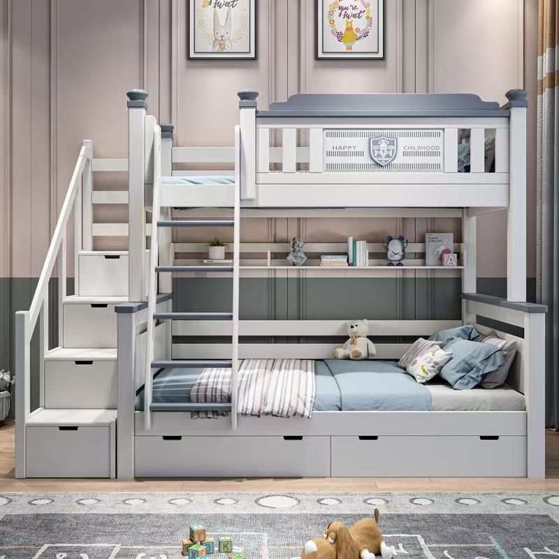 2025 Ucuz Ahşap Çocuk Odası Mo - Bunk Bed With Stairs And Slide incelemesi ve fiyatı