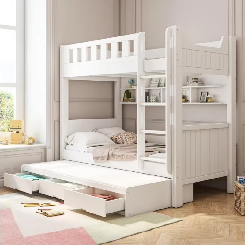 Çocuk Odası Mobilyaları Ahşap  - Bunk Bed With Stairs And Slide incelemesi ve fiyatı