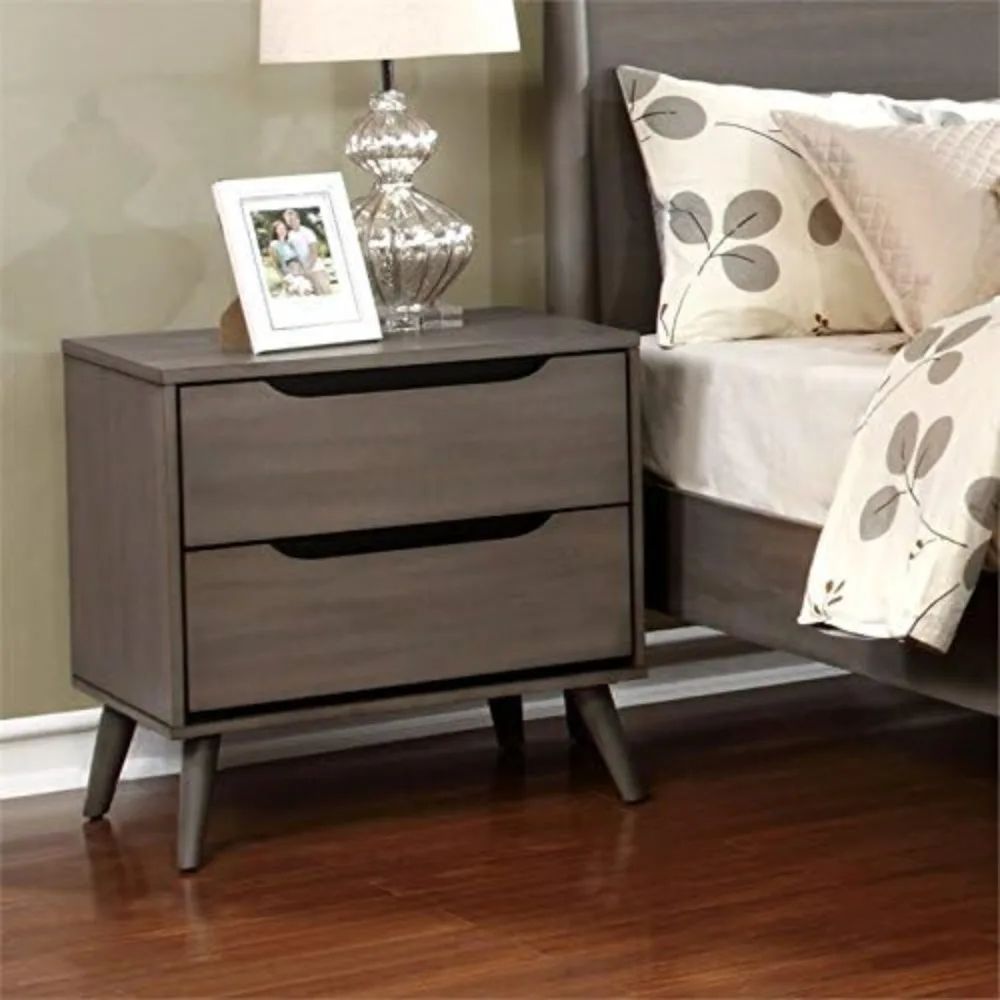 2 Çekmeceli Orta Yüzyıl Masif  - Solid Wood Nightstand 2 Drawers incelemesi ve fiyatı