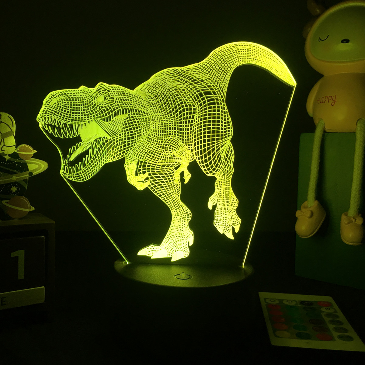 Çocuklar için 3D LED dinozor g - Floating Nightstand With Led Light incelemesi ve fiyatı