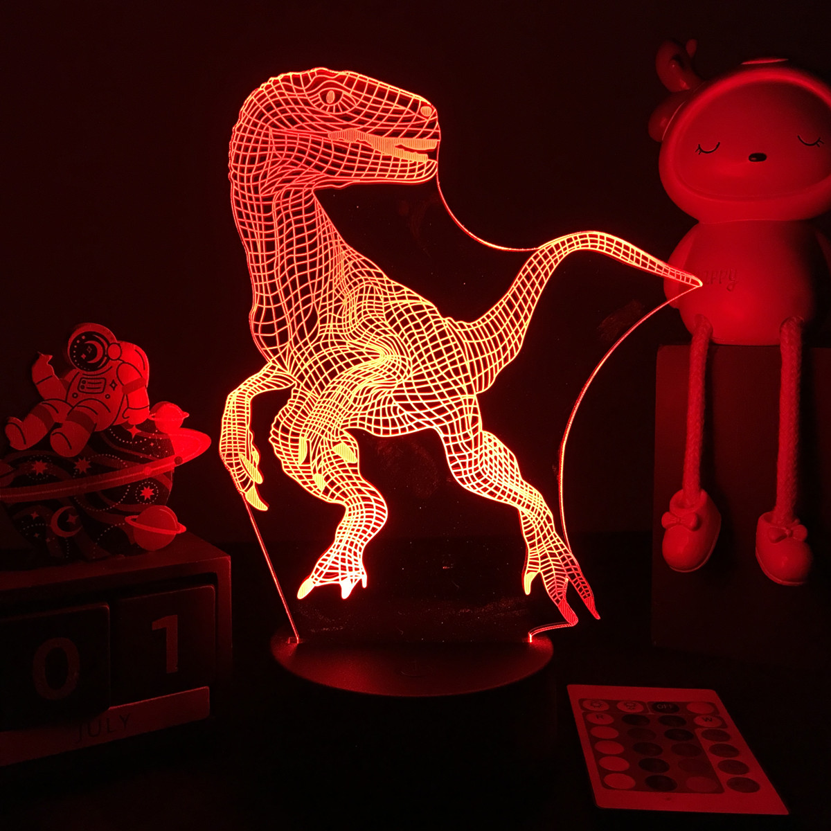 Çocuklar için 3D LED dinozor g - Floating Nightstand With Led Light incelemesi ve fiyatı