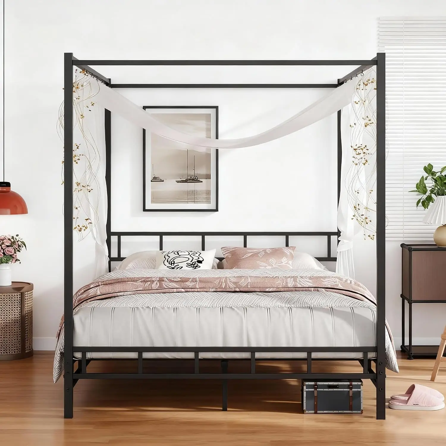 Metal Çerçeveli Karyola, Krali - Canopy Bed Frame Metal Queen incelemesi ve fiyatı