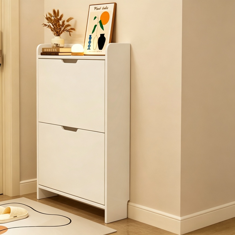 2 Katlı Ahşap Ayakkabılık Dola - Shoe Rack Cabinet Narrow Entryway incelemesi ve fiyatı