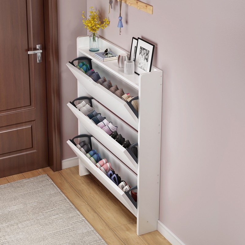 2 Katlı Ahşap Ayakkabılık Dola - Shoe Rack Cabinet Narrow Entryway incelemesi ve fiyatı
