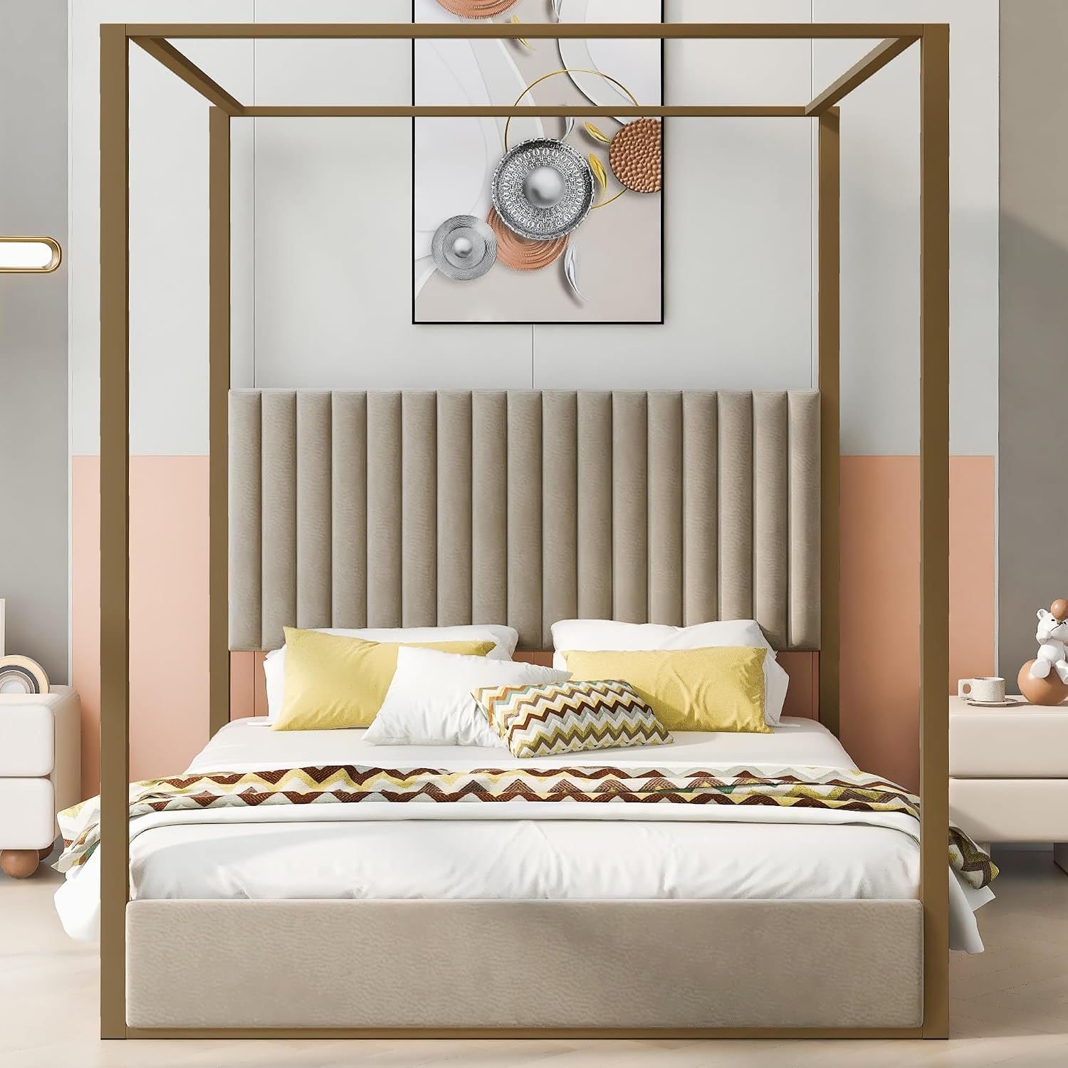 Modern Kanopili Platform Yatak - Canopy Bed Frame Metal Queen incelemesi ve fiyatı
