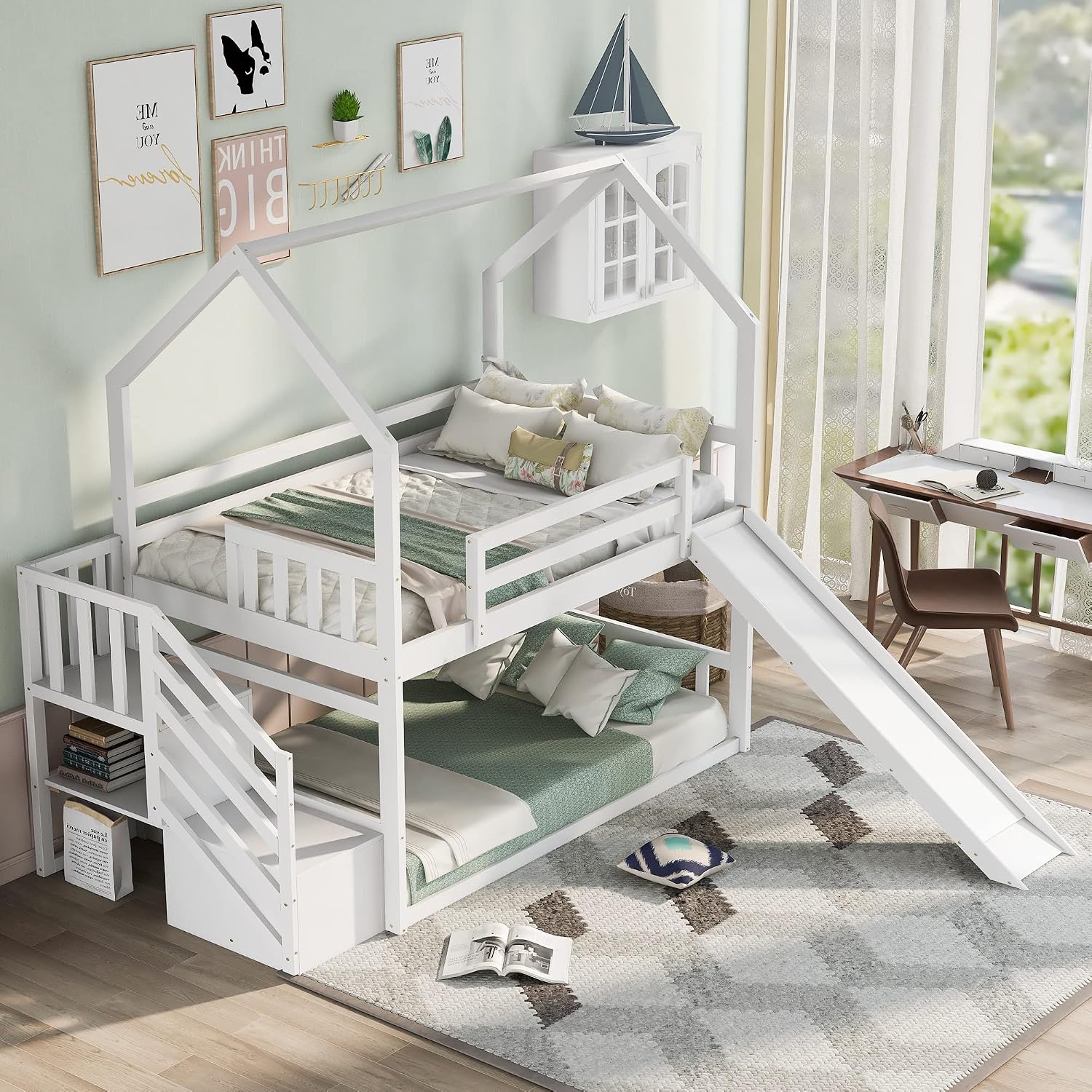 Çift Kişilik Ranza Yatak, Kayd - Bunk Bed With Stairs And Slide incelemesi ve fiyatı