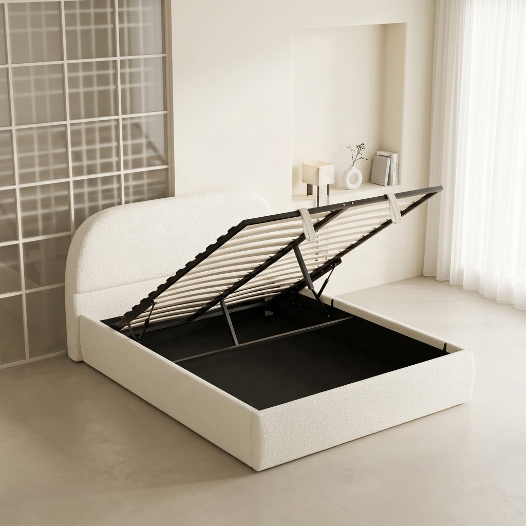 Modern Minimalist Kabarık Pamu - Gas Lift Storage Bed Hydraulic incelemesi ve fiyatı