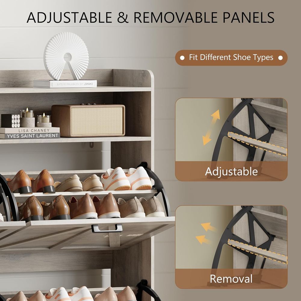 4 Raflı Ayakkabı Dolabı, Antre - Shoe Rack Cabinet Narrow Entryway incelemesi ve fiyatı