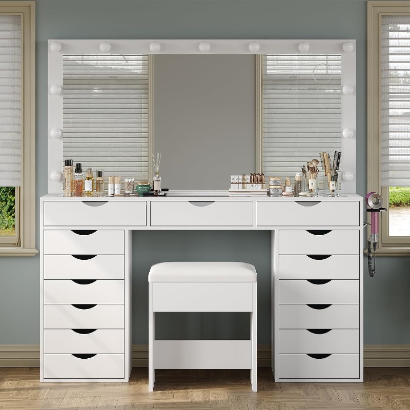 Yanosaku Aynalı ve Işıklı Maky - Dressing Table Vanity With Lighted Mirror incelemesi ve fiyatı