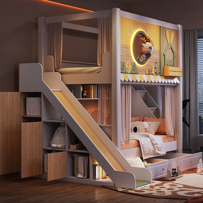 Modern Orman Temalı Çocuk Ranz - Bunk Bed With Stairs And Slide incelemesi ve fiyatı