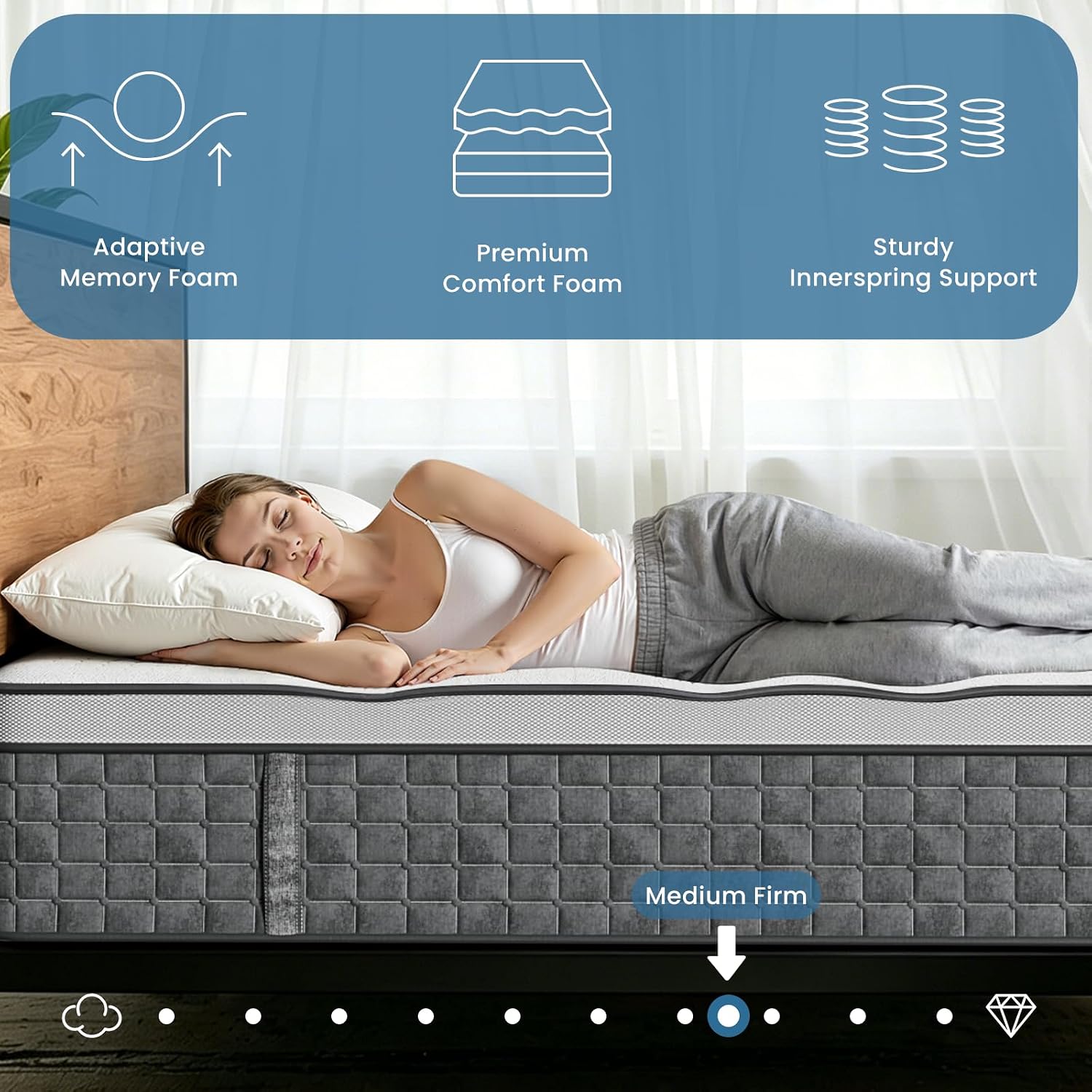 Queen Boy Yatak, 12 İnç Kalınl - Memory Foam Mattress In A Box Queen incelemesi ve fiyatı