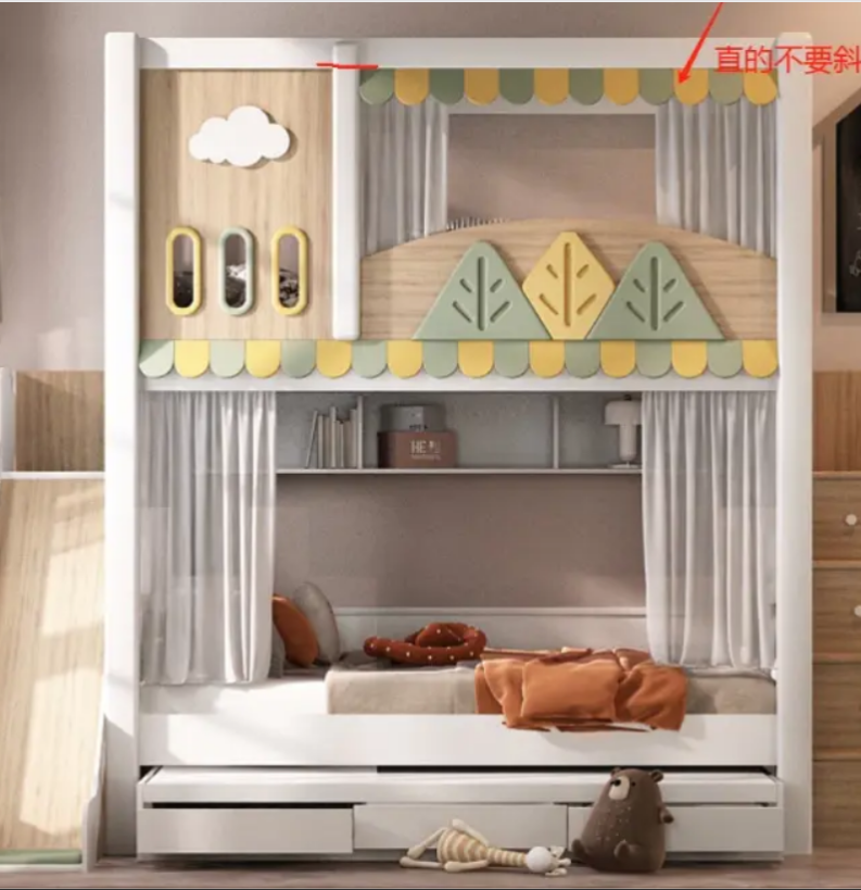 Modern Doğa Temalı Çocuk Ranza - Bunk Bed With Stairs And Slide incelemesi ve fiyatı