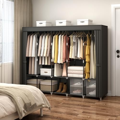 83 inç Büyük Kapasiteli Taşına - Wardrobe Closet Portable Fabric Cover incelemesi ve fiyatı