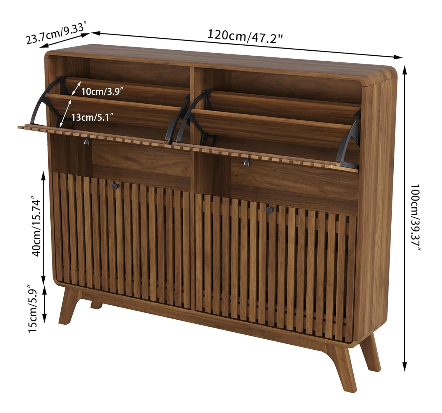# 4 Çekmeceli Büyük Bambu Ayak - Shoe Rack Cabinet Narrow Entryway incelemesi ve fiyatı