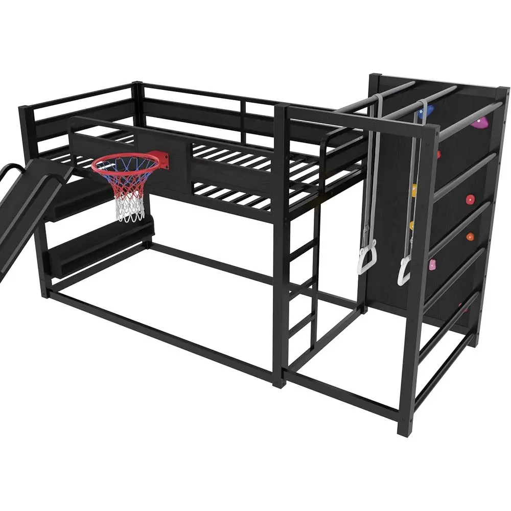 İkiz Metal Ranza Yatak, Basket - Bunk Bed With Stairs And Slide incelemesi ve fiyatı