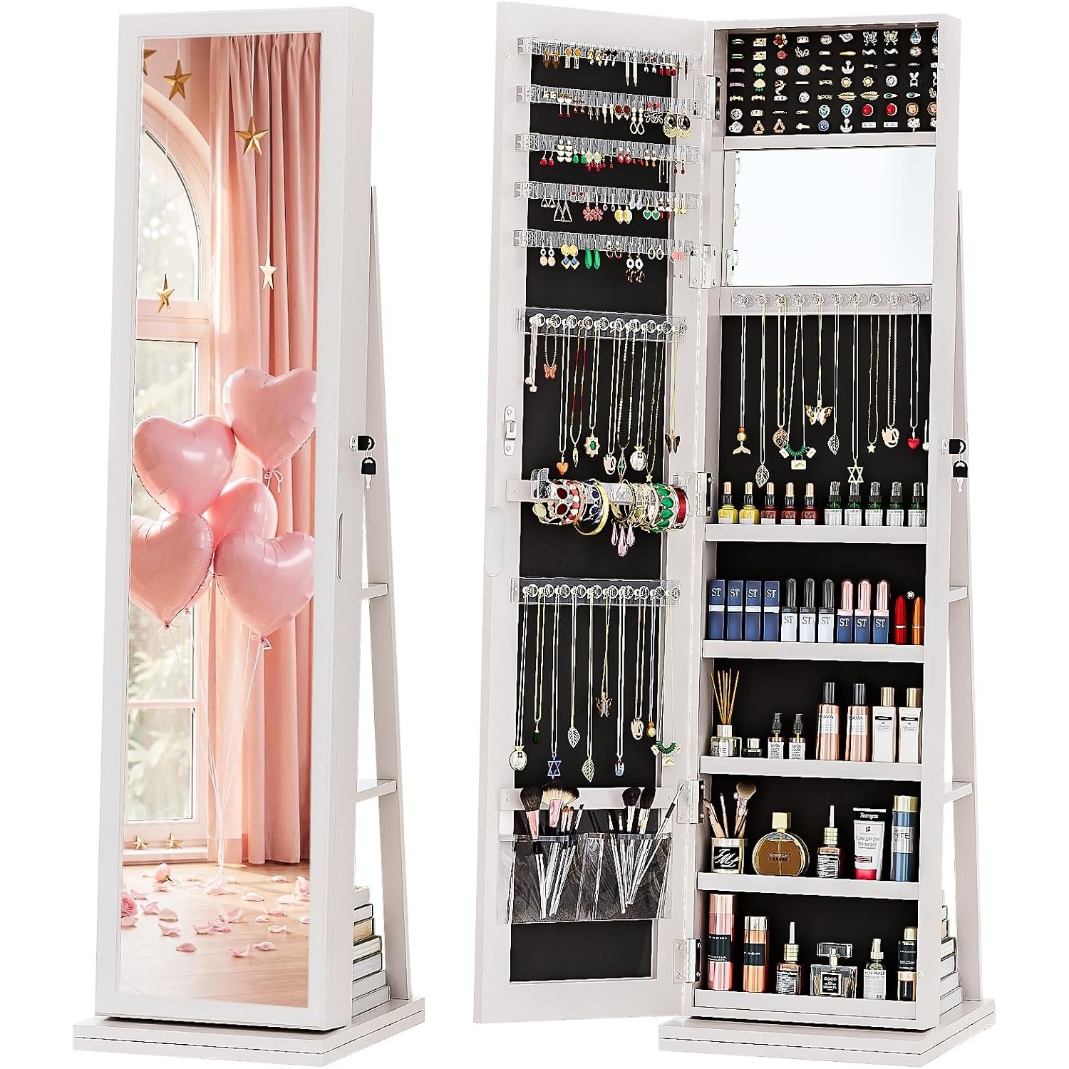 4'ü 1 Arada Mücevher Dolabı, K - Full Length Mirror Jewelry Armoire incelemesi ve fiyatı