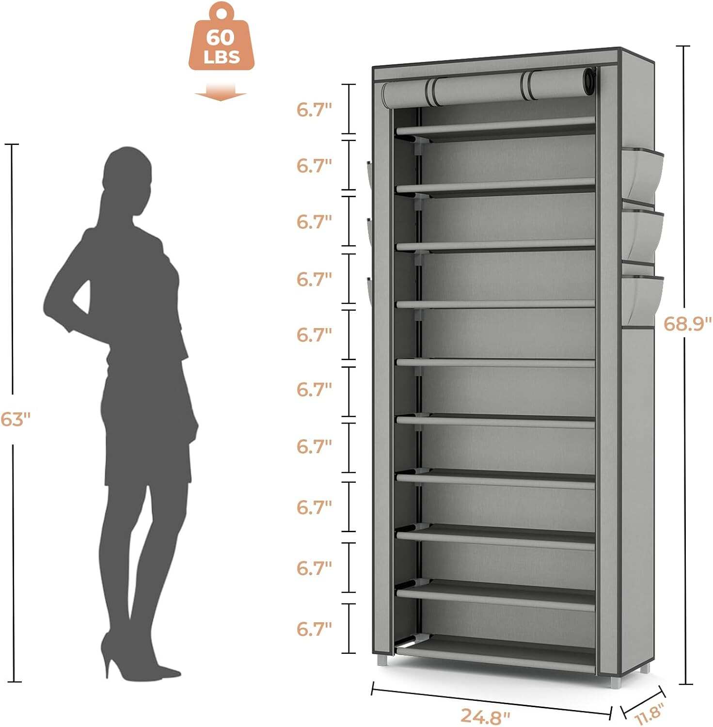 Dikey Dar Ayakkabılık Düzenley - Shoe Rack Cabinet Narrow Entryway incelemesi ve fiyatı