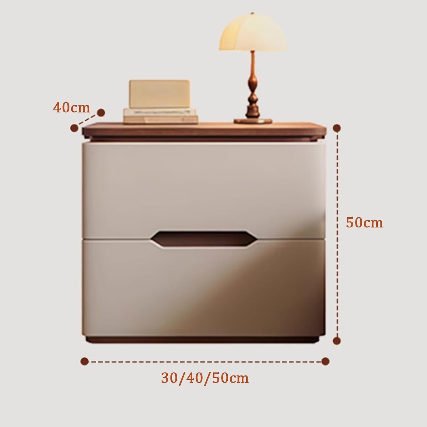 Yatak Yanı Masalar Yatak Odası - Solid Wood Nightstand 2 Drawers incelemesi ve fiyatı